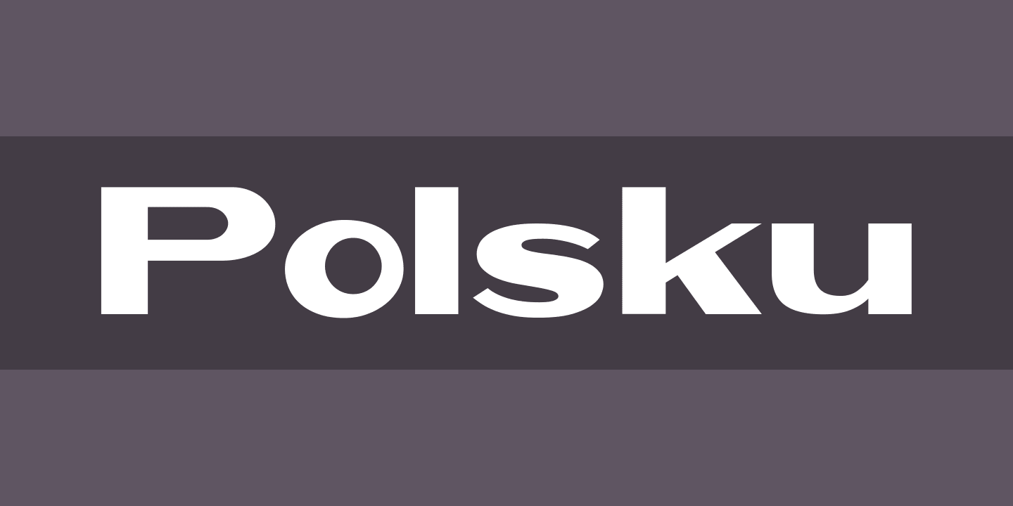 Пример шрифта Polsku Regular
